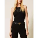 Twinset Dame Topper Svart M,
