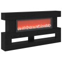 vidaXL Elektrisk peis Svart eik 150 x 21 x 77 cm Konstruert tre