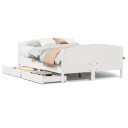  Sengeramme uten madrass hvit 135x190 cm heltre furu