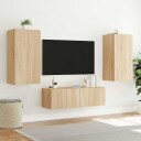 vidaXL Vegghengt TV-benk med LED sonoma eik 40,5x35x80 cm 8721012258464