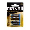 Maxell Alkaline AA Batterier 4-pk - 1.5V Engangsbatteri