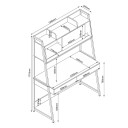 Desk HOME4YOU - eik / hvit / brun