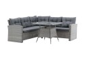 Venture Design Watford sofagruppe Grå med grå pute 3 seterende 2 seterende & bord 80x80 cm Grå