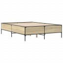  Sengeramme sonoma eik 140x200 cm konstruert tre og metall 8721102609886
