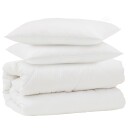 vidaXL Dyne Sett med pute 3 stk. Hvit Mikrofiber