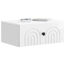  Vegghengt Nattbord 2 pcs Høgglans hvit 49 x 34,5 x 20 cm