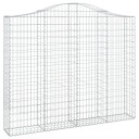 vidaXL Gabionkurver buede 5 stk 200x30x160/180 cm galvanisert jern