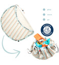 play&go  Lekematte Outdoor 2-i-1 Stripes ecru ⌀ 140 cm