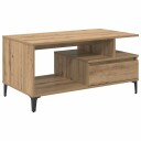 vidaXL Kaffebord artisan eik 90 x 49 x 45 cm Konstruert tre