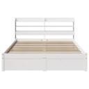  Sengeramme med hodegavl hvit 140x190 cm heltre furu 3306729