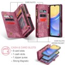 Samsung Galaxy A15 Caseme 008 2-i-1 Multifunksjonell Lommebok-deksel Rød