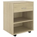 vidaXL Rulleskap sonoma eik 46x36x59 cm sponplate