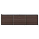 vidaXL Høybed galvanisert stål 240x40x45 cm brun