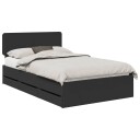  Sengestamme med skuff Svart 120 x 190 cm Konstruert tre
