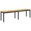vidaXL Hagebenk 161 x 35 x 45 cm Solid akasietre Hvit og svart