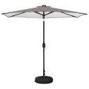 vidaXL Hageparasol med LED lamper og fot 2,7 x 2,7 m Polyester