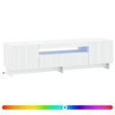vidaXL LED TV skap Hvit Konstruert tre