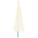 vidaXL Juletrebelysning med spyd og flaggstang 300 cm 550 LED-lys