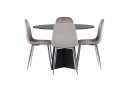 Venture Home Bootcut Spisegruppe 110 cm Rund med 4 Eva Stoler Sort