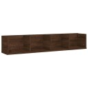 vidaXL Veggmontert CD-hylle brun eik 100x18x18 cm konstruert tre