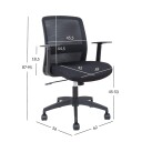 Kontorstol HOME4YOU Faro Svart - Svart