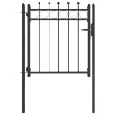 vidaXL Gjerdeport HORST 100 x 100 cm Metall Svart Låsbar