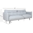 Sovesofa HOME4YOU Lander 3 seter Lysegrå   Lysegrå