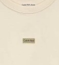 Calvin Klein Folded Logo Label S/S T Shirt Cream 152