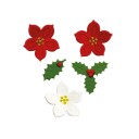Decora Spiselig Kakepynt  Julestjerne Og Kristtorn Pk/7 