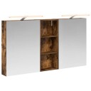  Baderomsskapsett 3 pcs 130 x 14,5 x 70 cm Konstruert tre
