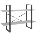 vidaXL Bokhylle 2 niv?er betonggr? 100x30x70 cm sponplate