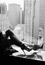High Heels City Skyline Black and White Fashion Plakat Plakat / 100x150cm