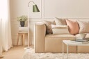 Cubo 1 seters Venstremodul i Stoff 108 cm bred   Beige
