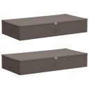 vidaXL Lagringsboks 2 pcs Grå 100 x 50 x 18 cm Ikke-vevd stoff