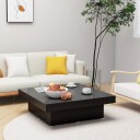 vidaXL Salongbord svart 90x90x28 cm sponplate
