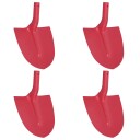 vidaXL Spadehode 4 pcs Rød 39,5 x 27,5 cm Pulverlakkert stål