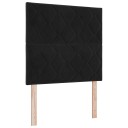  Svart fløyels sengegavl med Diamond Block Design 100 cm