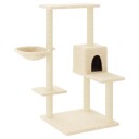 Vidaxl Kattetre Med Klorestolper I Sisal Kremhvit 95 cm