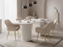 Calvion Spisebord ovalt 185 cm - beige