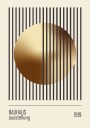 Bauhaus Golden Gradient Plakat Plakat / 30x40cm