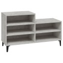 vidaXL Skoskap betonggr? 102x36x60 cm konstruert tre