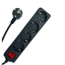 MicroConnect 4-way Schuko Socket on/off