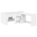  Barneseng med skrivebord Hvit 80 x 160 cm Konstruert tre