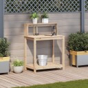  Pottebord med hyller 82,5x50x109,5 cm heltre furu