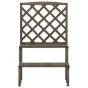 vidaXL Plantestativ med espalier grå 70x42x115 cm heltre gran