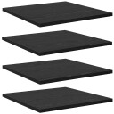  Bokhyllebrett 4 pcs Svart 40 x 40 x 1.5 cm Konstruert tre