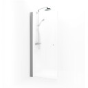 Macro Design Spirit Dusjdør Rett - med Knott Svart Matt / 67cm Ice Glass
