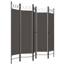vidaXL Romdeler 5 paneler antrasitt 200x180 cm