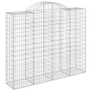 vidaXL Gabionkurver buede 8 stk 200x50x160/180 cm galvanisert jern