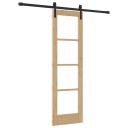vidaXL Skyvedør med hardvaresett "ORKDAL"Solid Tre & Glass